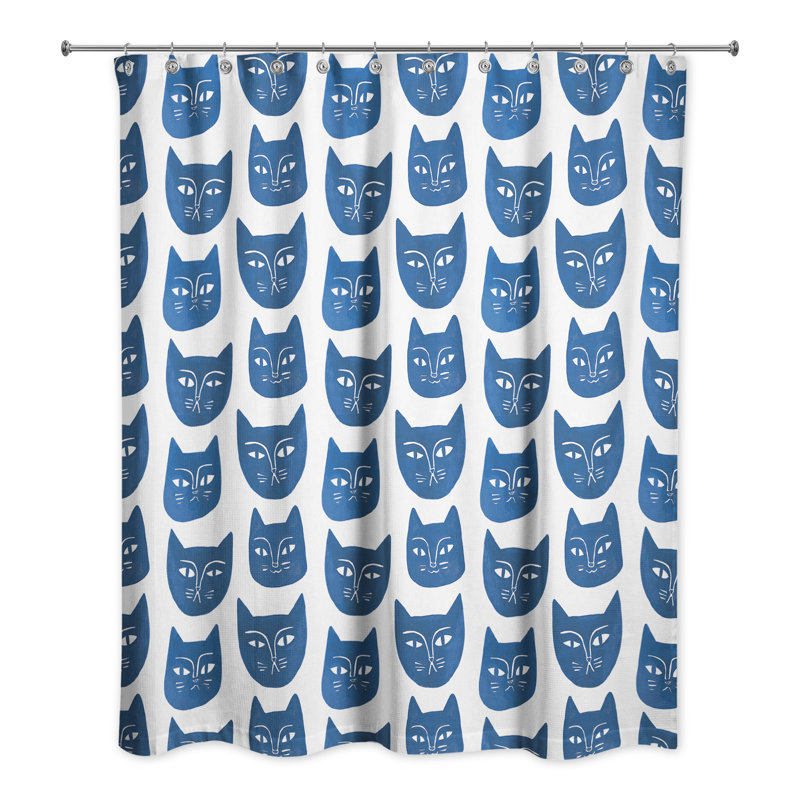 Ensemble de rideau de douche à imprimé animal + crochets