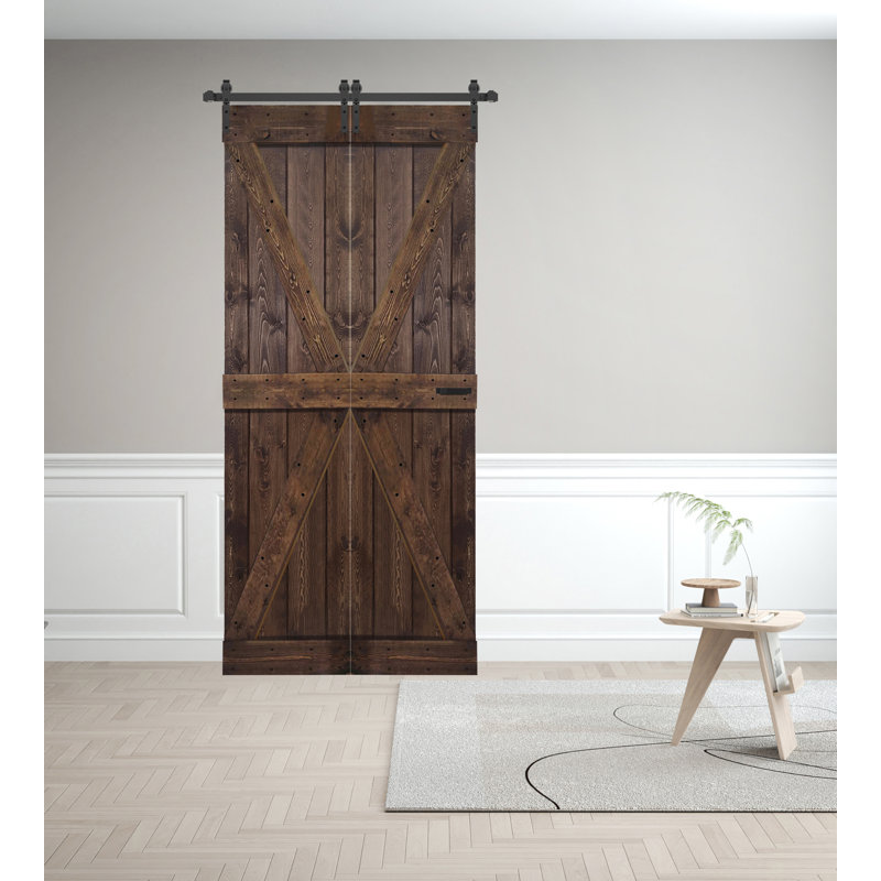 Kona Coffee Solid Spruce Bi-Fold Door with Smooth Finish