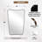 Contemporary Concave Scalloped Irregular Bathroom Vanity Mirror | Stainless Steel Frame-1109025367-1107761568
