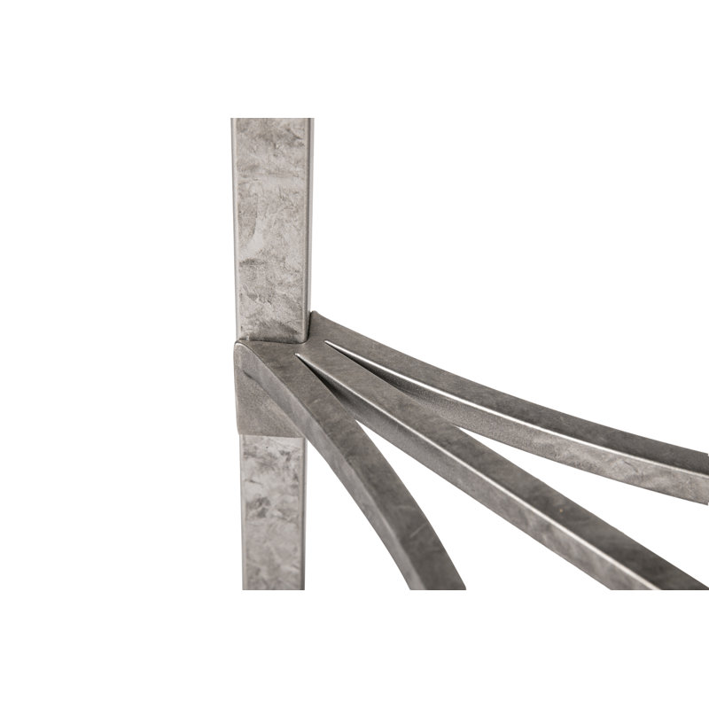 Bella End Table, Carrera Marble, 31" H x 33" W x 33" D, Royal Silver