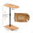 Couch Tray Table Bamboo Height Adjustable Side Table For Sofa C-Shaped Oval End Tables With Slots For Bed & Chairs In Living Room & Bedroom