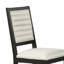 Ensemble de 2 chaises d'appoint de salle à manger Pex, dossier capitonné, brun espresso