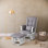 Fauteuil oscillant et coulissant avec repose-pieds Tuscany
