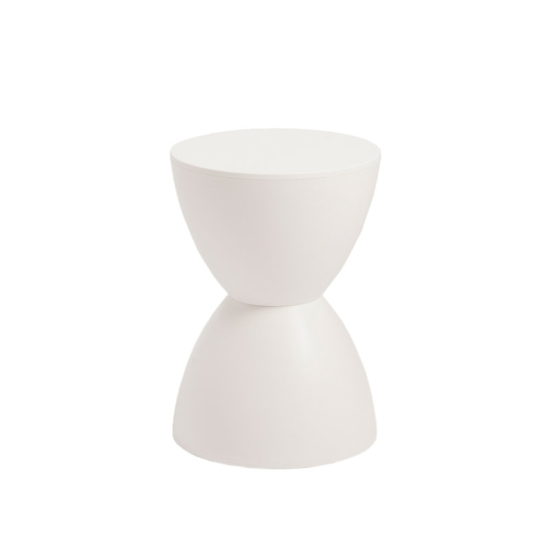 Chaise de bar blanche sans dossier 17 po, Blanc