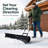 Balconera 48 Inch Snow Pusher with Wheels, U-Shaped Handle Snow Shovel