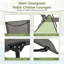 Patio Folding Chaise Lounge Chairs With 6-level Backrest Reclining Chairs