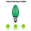 Ampoule DEL à filament omnidirectionnel C7 verte, 0,6 W (équivalent 7 W), culot E12, lot de 4-134876918