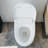 12 Inch Rough-In Elongated One Piece Smart Toilet Touch-Free Auto Lid Kick Flush Adjustable Bidet Wash Heated Seat Night Light Power Outage Flush Quiet Siphonic Jet Flush Bathroom Commode Black