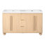 Meuble-lavabo double avec lavabos en résine et grain de bois naturel Modern