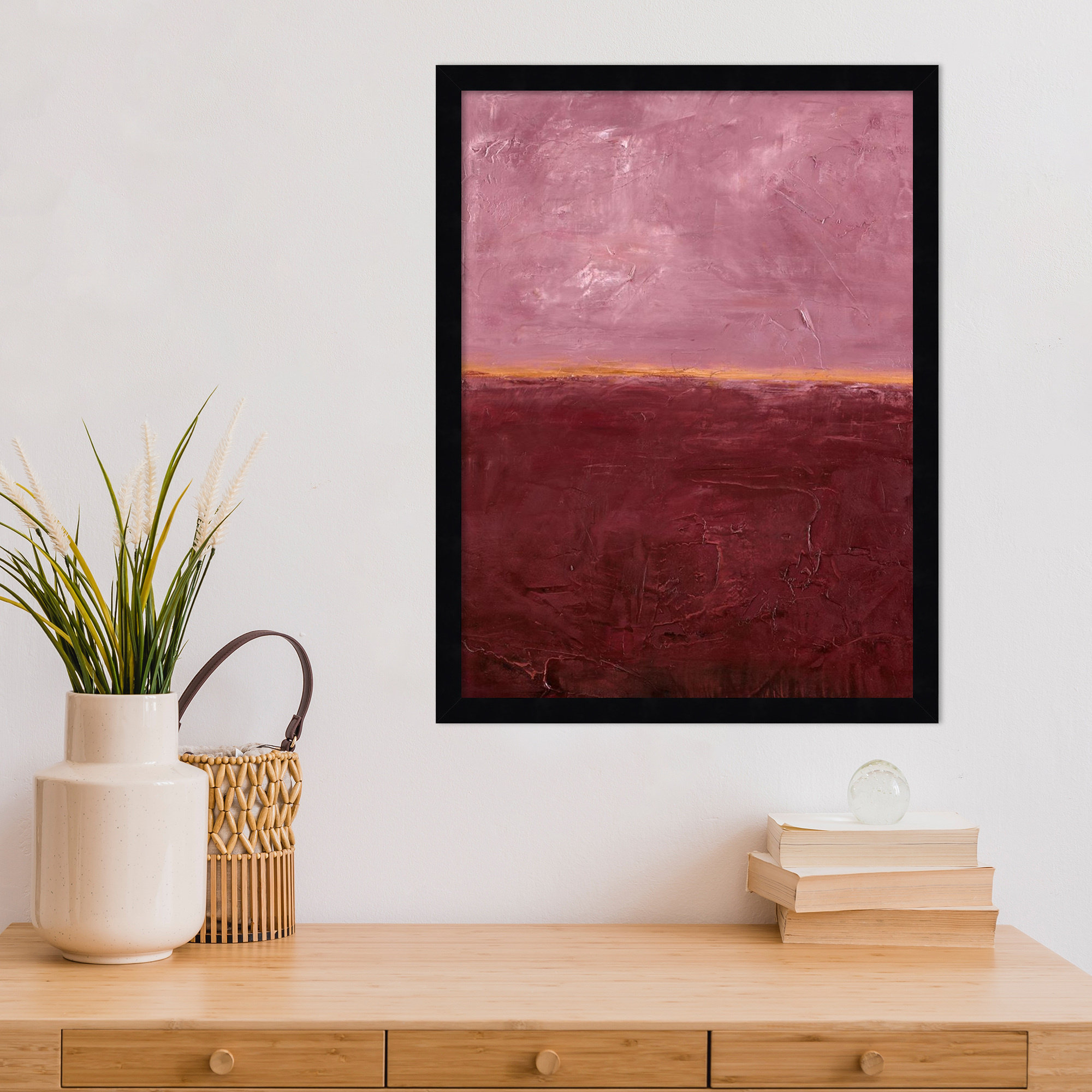 Edge Rose by Design Fabrikken Wood Framed Wall Art Print, 21" H x 16" W, Black