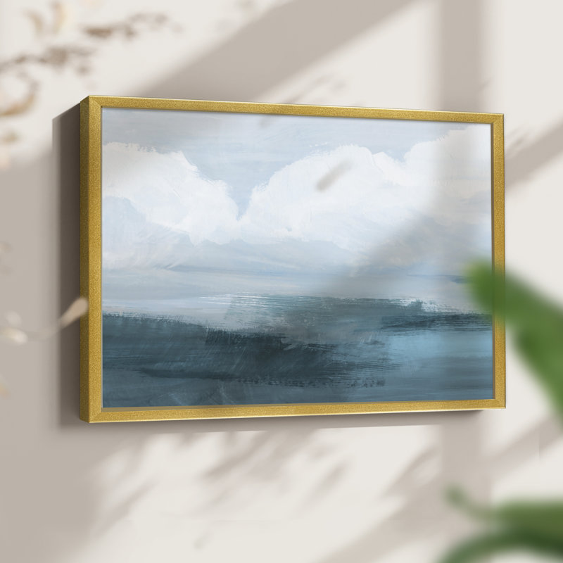 Azure Rising I -Framed Print - Restickable, 11" H x 14" W