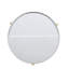 Table d'appoint ronde - blanche et naturelle avec rangement caché et pattes en option