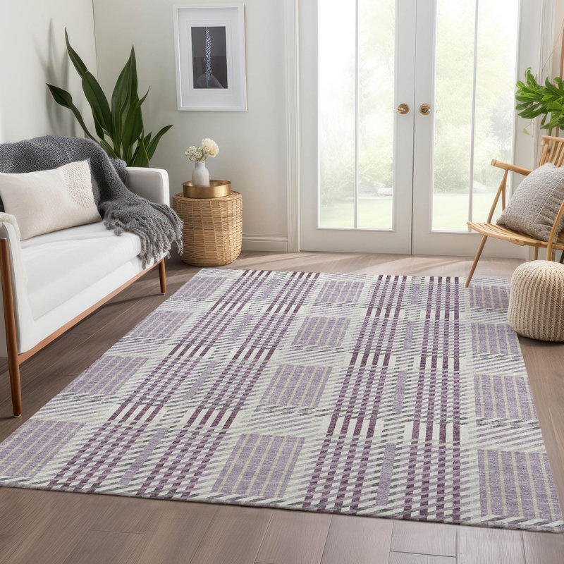 Tapis écossais Cortes AMF1000 lavable à la machine de qualité supérieure, Rectangulaire 3 pi x 5 pi