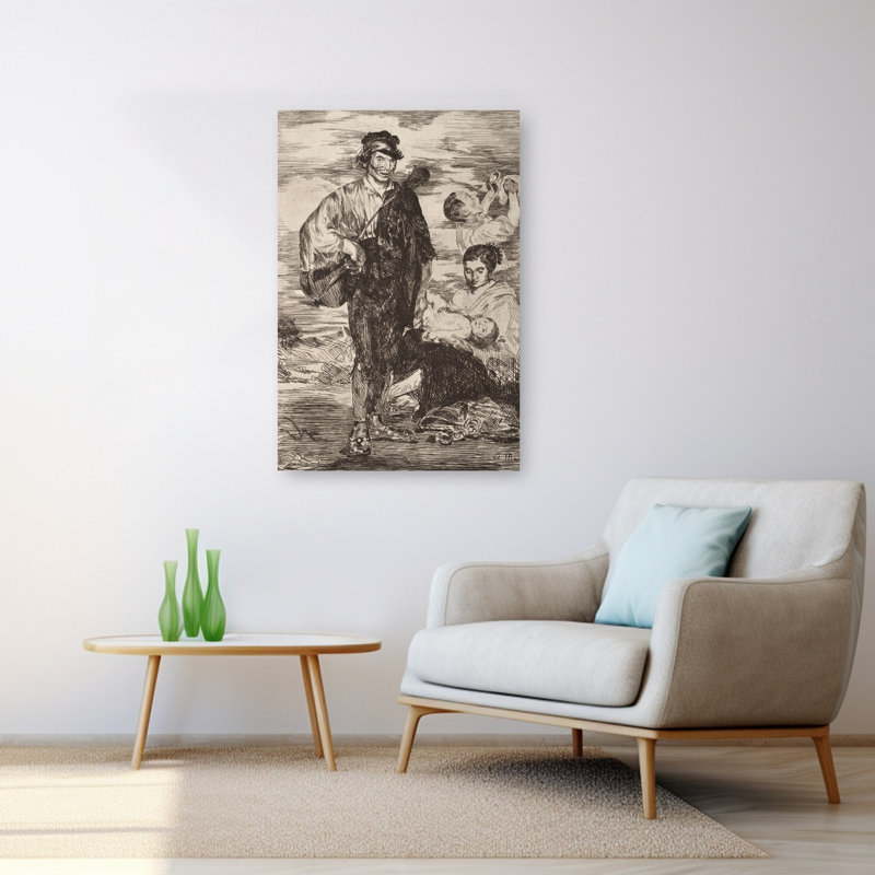 Affiche murale abstraite contemporaine « Les Gitans », H 48 po x l 32 po