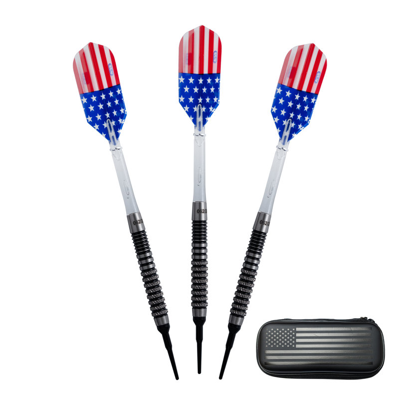 Arbre de jeu transparent à fléchettes à 20% de tungstène Viper Patriot, Étoiles et rayures inversées