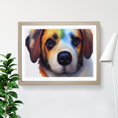 Watercolour Dog Vol.3 Abstract - Single Picture Frame Print