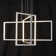 Vollmer 3-Light Dimmable LED Square/Rectangle Chandelier