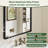 Matte Black Aluminum Alloy Framed Bathroom Vanity Mirror with HD Tempered Glass Ideal for Bathroom, Entryway, Living Room-1130075094-1110569336