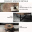 Table basse en bois brun antique avec une conception octogonale et une structure solide avec pieds en métal-842692500