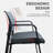  Mesh Back Stacking Chair with Upholstered Fabric and Lumber Support (With Wheels 2 Pack)-88170303