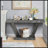 60 Inches Vintage Distressed Wood Entryway Bench With 2-Tier Solid Wood Veneer Storage, Rustic Design For Hallway And Living Room-1116765704