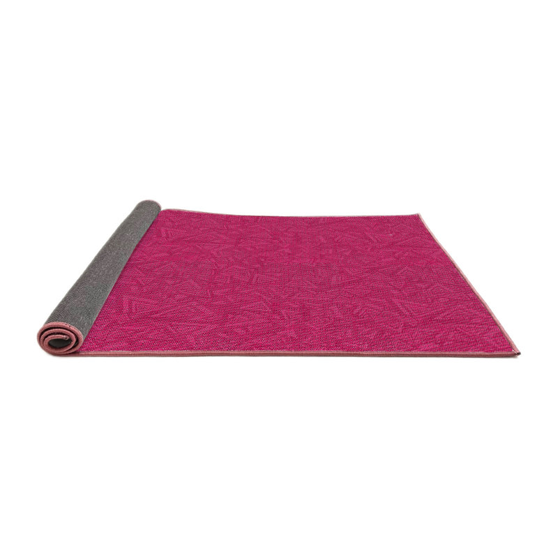 Tapis géométrique rose, Carré 7 pi