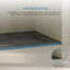 Receveur de douche rectangulaire extra-plat Lenora 122 cm x 81 cm avec bonde latérale dissimulée en calcaire cimenté-135101335