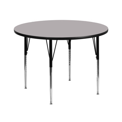 Goddard 42'' Round Thermal Laminate Activity Table - Adjustable Legs