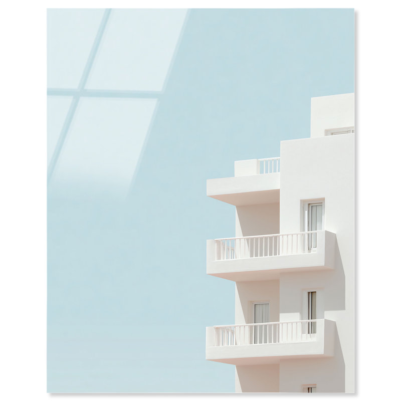 Sand Tinted Tiers II High-Gloss Frameless Acrylic Glass Wall Art Architecture Print by Oliver Gal, Ready to Hang, 16 x 20