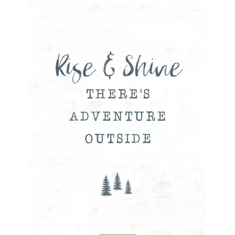 Rise and Shine There is Adventure - Impression sur toile tendue, H 24 po x l 18 po
