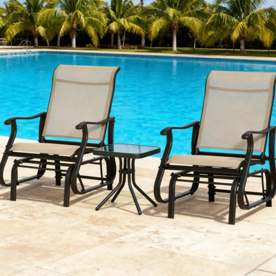 Outdoor Gliding Chairs Set