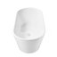 Baignoire autoportante de 63 po en acrylique, baignoire autoportante ovale avec drain chromé Toe-Tap et trop-plein à fente classique, certifié Cupc, blanc brillant 25A02-63