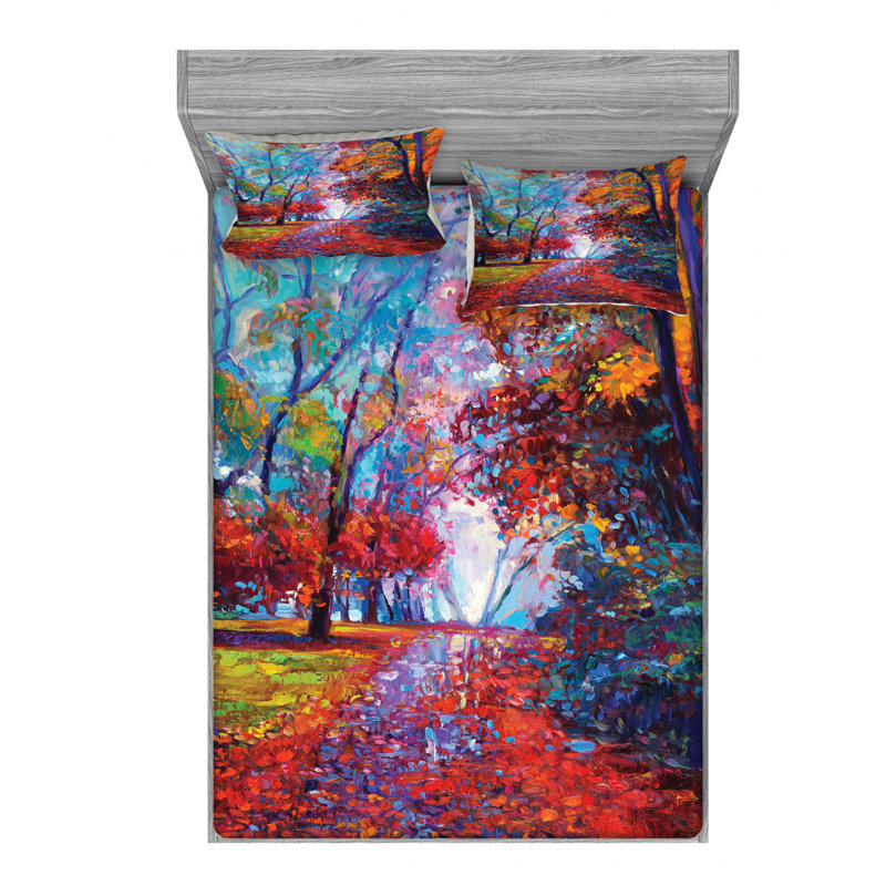 Microfiber Sheet Set, Queen Sheet Set with Fitted Sheet