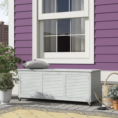 50 Gallon Eucalyptus Solid Wood Deck Box with Wheels by Lark Manor