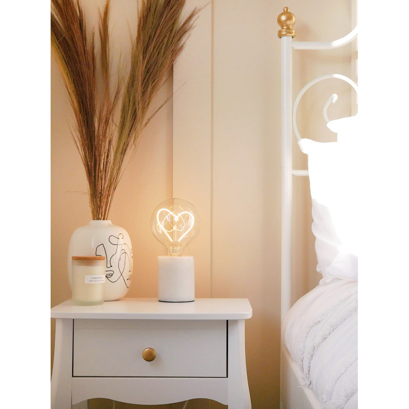 Pelcha Stone Desk Lamp, White