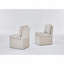 Chaise rembourrée en lin sans accoudoirs-575569043