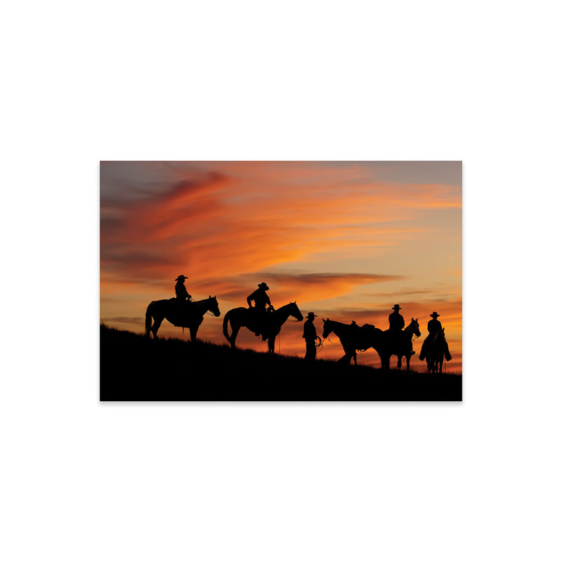 Cowboy Silhouette VII Print On Acrylic Glass