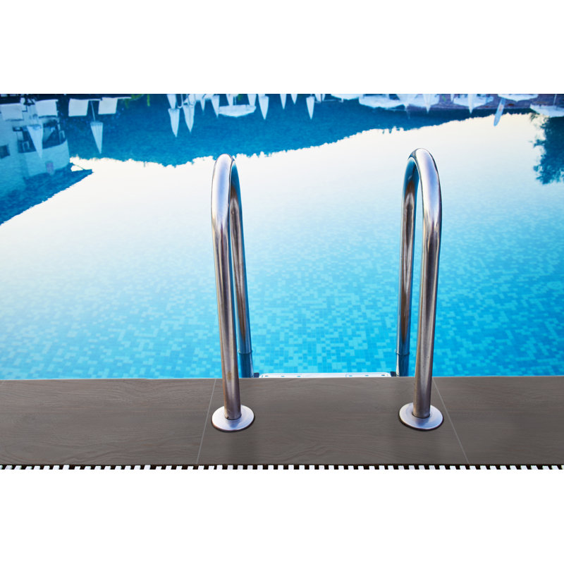 Duravia 13 in. x 24 in. x 0.79 in. Matte Porcelain Pool Coping (4.33 sq. ft./unit, 2 Piece), Flint