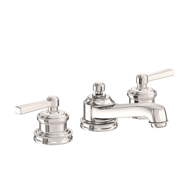 Miro Widespread Bathroom Faucet with Drain Assembly, Polished Nickel