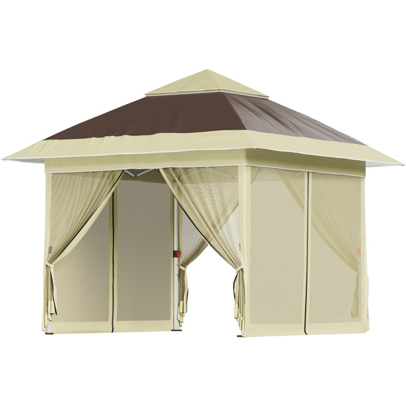 Abri pour abri de jardin Pop Up, 10 pi x 10 pi, Brun