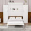 Lit escamotable en bois avec armoire intégrée et tablettes de rangement-926898844
