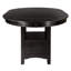 Table de salle à manger à hauteur de comptoir avec finition cerisier foncé, base de rangement et rallonge - Comprend une pièce traditionnelle-1842429370