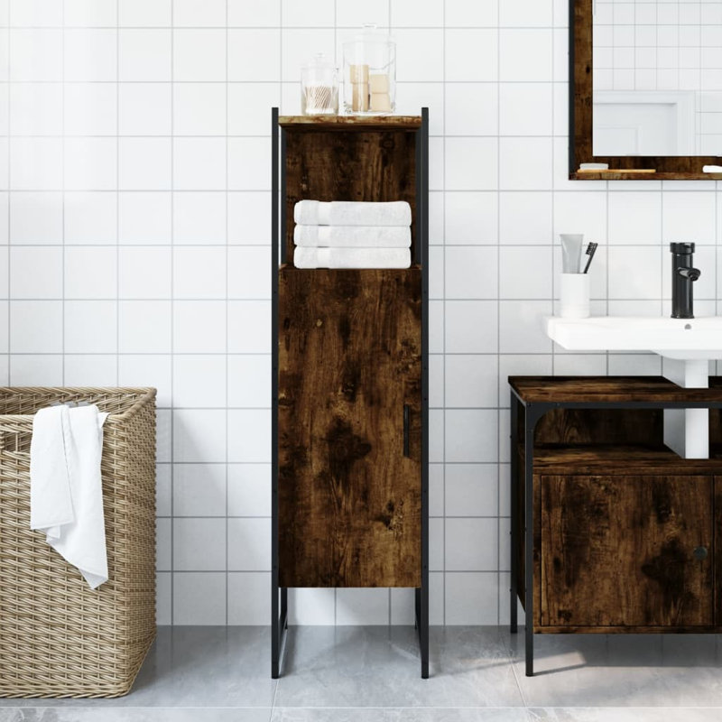 Rangement de salle de bain Dyal, Chêne fumé