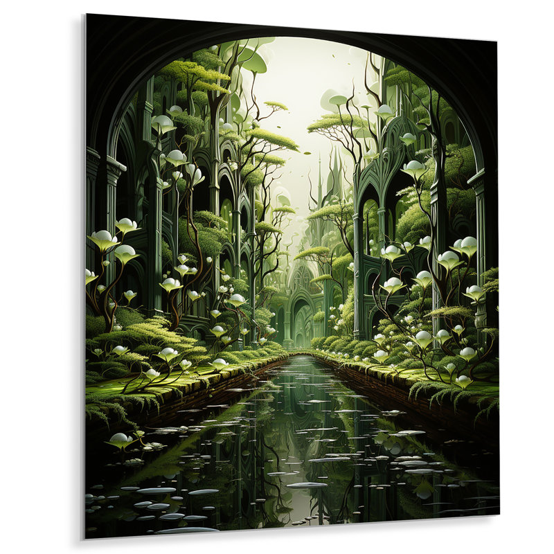 «Surreal Path To Whimsical Wilderness» sur, H 40 po x l 30 po x P 1,5 po