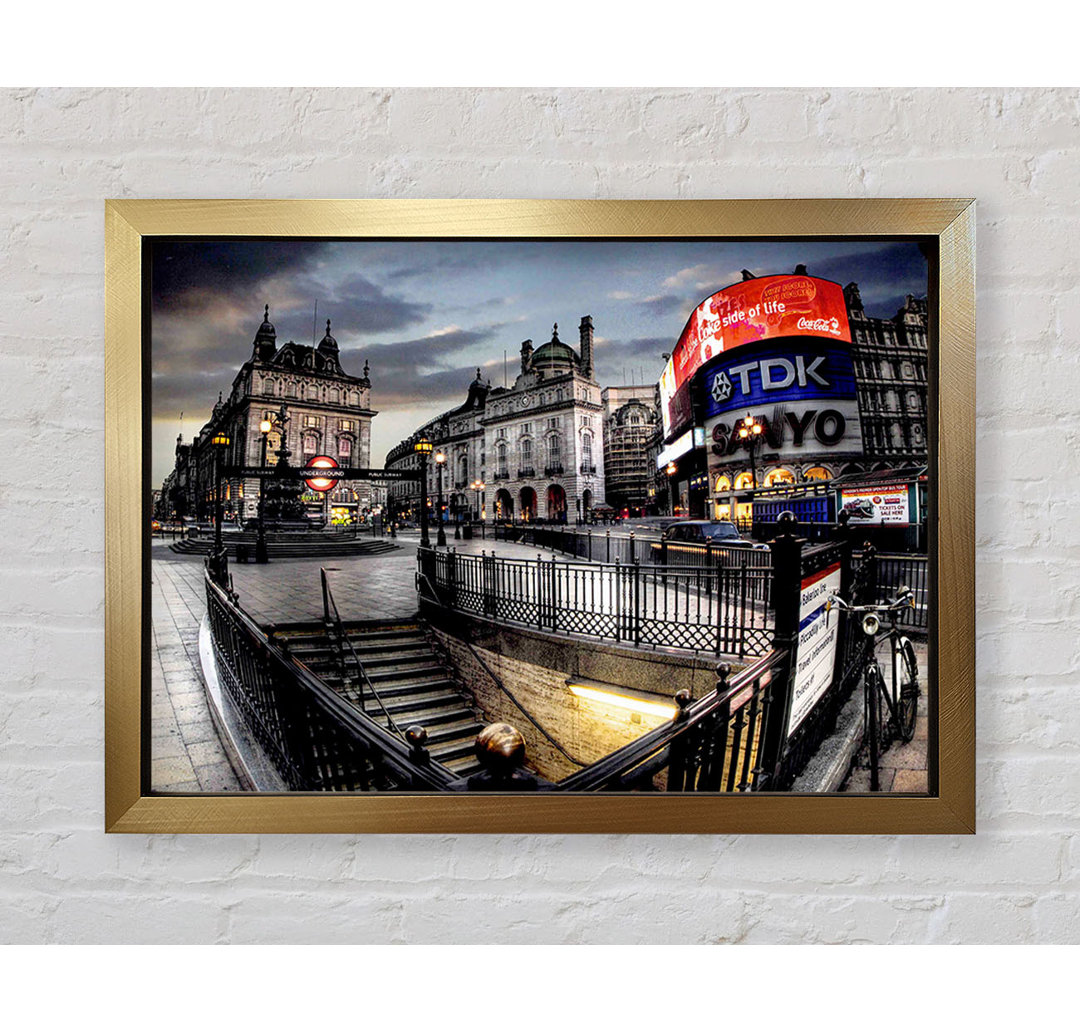 Piccadilly Circus London im Winter - Einzelne Bilderrahmen Kunstdrucke