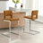 Daco 26" Modern Upholstered Counter Stool with Metal Sled Frame-411863000-411863001