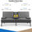 Modern Convertible Futon, Adjustable Folding Sofa Bed-542931732