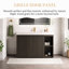 Meuble-lavabo de salle de bain moderne avec lavabo autoportant en chêne fumé de style moderne 48 po