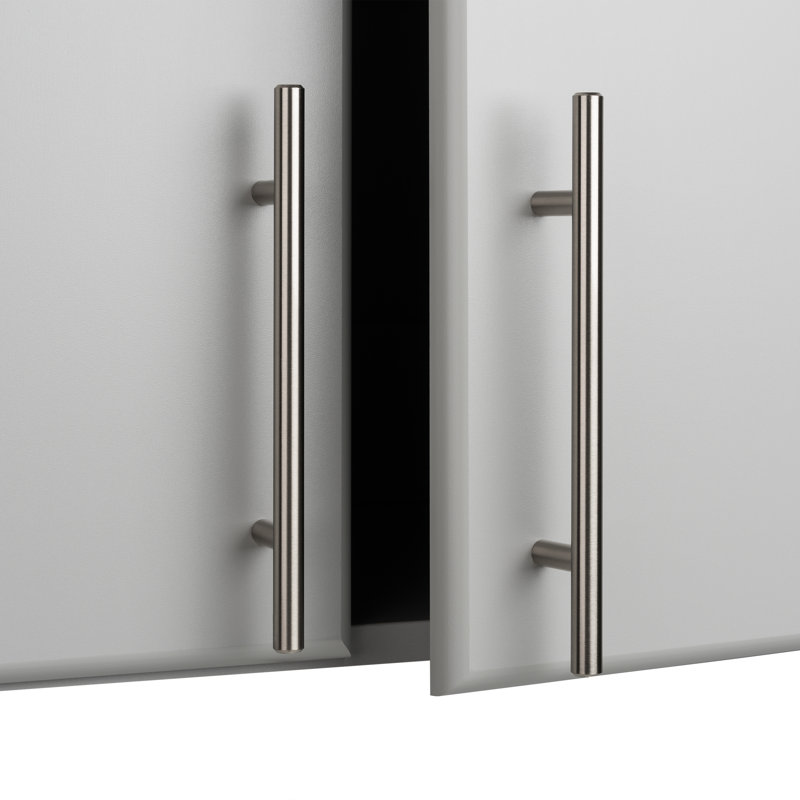 Armoire de rangement à 2 portes Watse, armoire de rangement murale pour la cuisine et le garage avec tablette ajustable, l 32 po x H 24 po x P 16 po Watse, gris