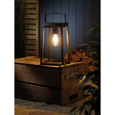 Solar & Usb Rechargeable Outdoor Lantern With Bulb